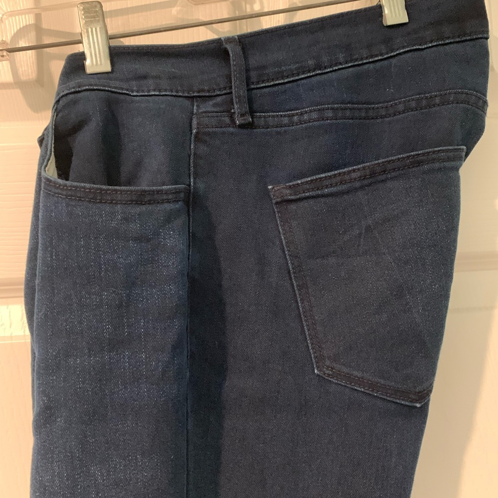 Old Navy mid Rise micro Flare Jeans Womens 10 Petite navy blue Denim Classic